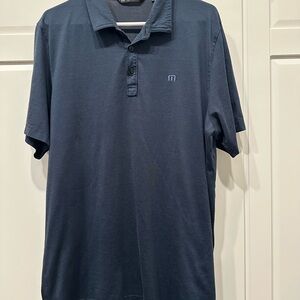 Travis Mathew Men's Navy Polo Shirt,golf,size xxl